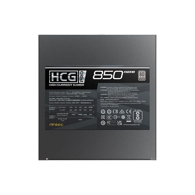 Antec HCG850 PRO Platinum ATX 3.1 Alimentatore 850 W 80 PLUS Platinum Modulare colore Nero