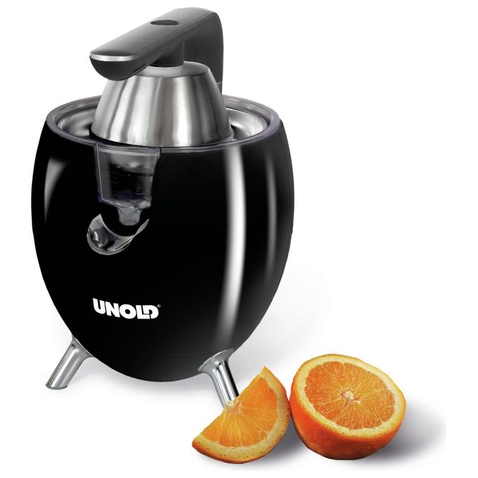 Unold 78135 Spremiagrumi Elettrico Potenza 300 W con Due Coni per Agrumi e Filtro in Acciaio Inox colore Nero