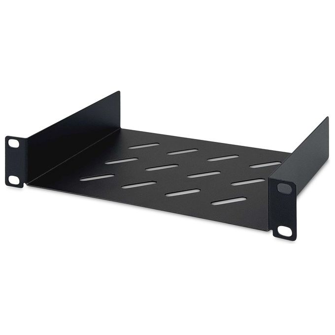 Digitus DN-10-TRAY-1-B Ripiano per Armadio Rack 10'' 1U Acciaio Perforato Capacita' 25 Kg colore Nero