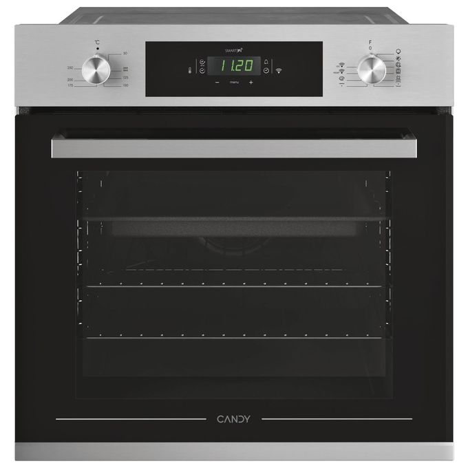 Candy FCP815X E0-E Forno Elettrico Multifunzione da Incasso Capacita' 70 Litri Classe energetica A+ 10 funzioni Wi-Fi + Bluetooth 60 cm Inox