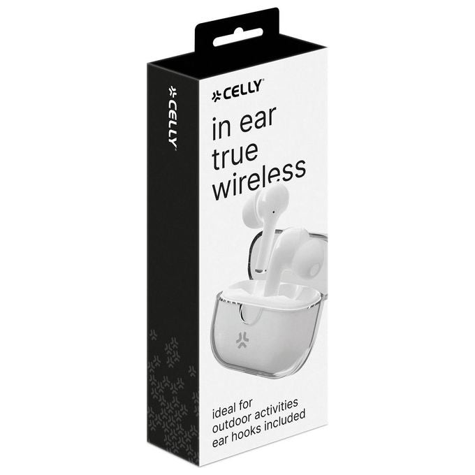Celly CLEARWH CLEAR Cuffie True Wireless Stereo TWS In-ear con Bluetooth 5.3 e Controllo Touch colore Bianco
