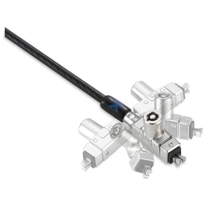 Kensington K64440WW Lucchetto per Laptop con Chiave Cavo Acciaio 1.8 m Slot Wedge N17 colore Nero