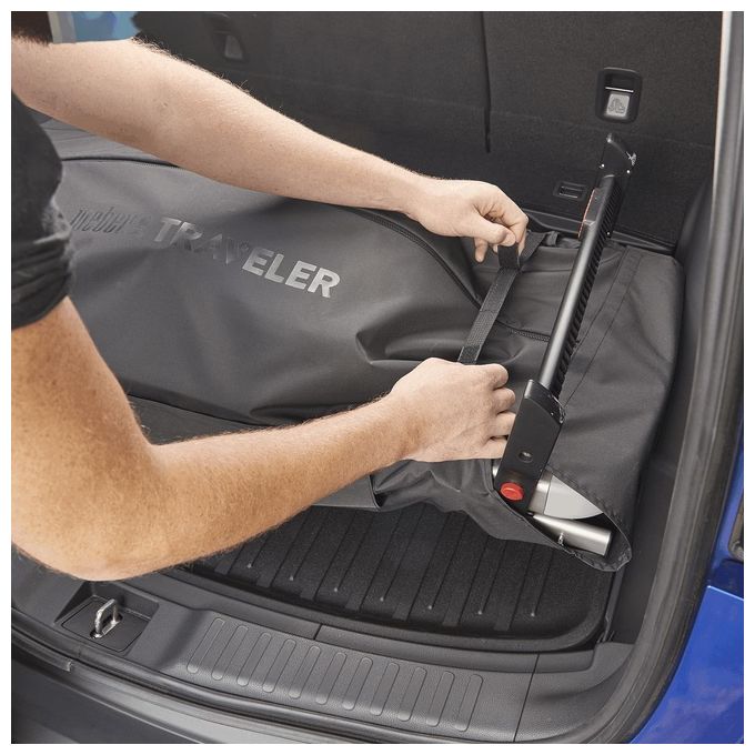 Weber 7030 Traveler Custodia Protettiva per Barbecue Portatile con Vano Portautensili e Tessuto Resistente a Grassi e Sporcizia colore Nero