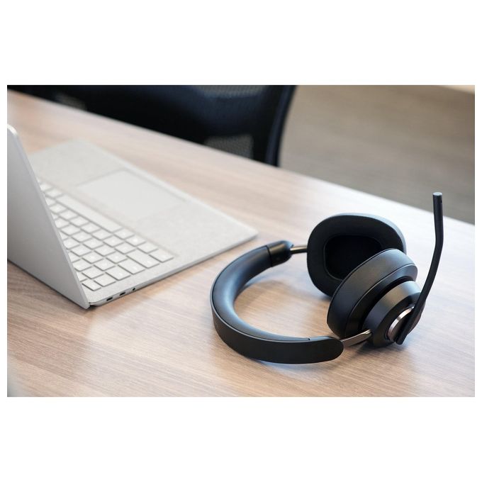 Kensington K83452WW Cuffie over-ear Bluetooth H3000 Cancellazione Rumore Attiva con AI Durata Batteria 60 h Connessione Bluetooth 5.2 colore Nero