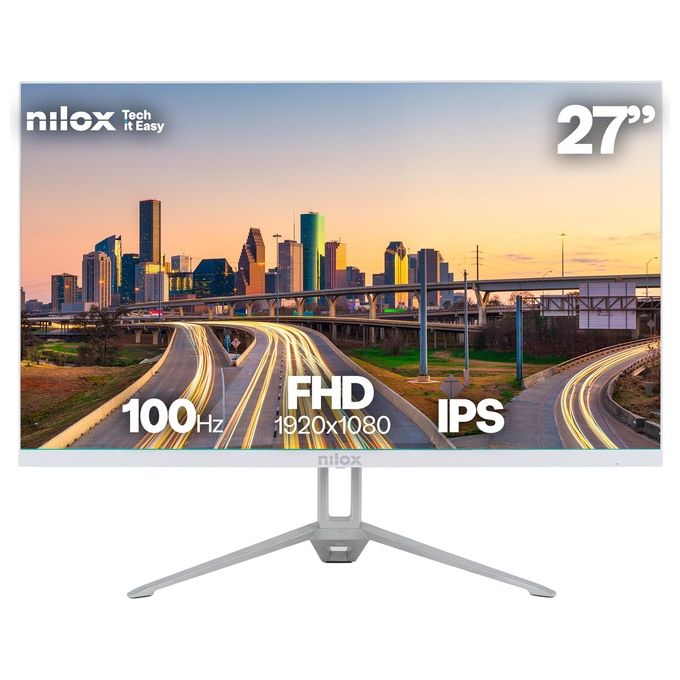 Nilox S77202733 Monitor 27'' LED IPS FullHD 100Hz 5 ms colore Bianco
