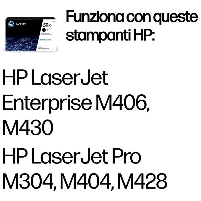 HP CF259X LaserJet Pro Toner Alta Resa 10000 Pagine Originale JetIntelligence colore Nero