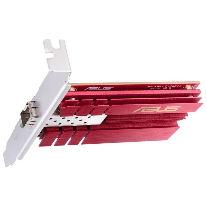 Asus XG-C100F Scheda di Rete PCIe 10 Gigabit Ethernet Fibra SFP+ QoS Plug and Play colore Rosso