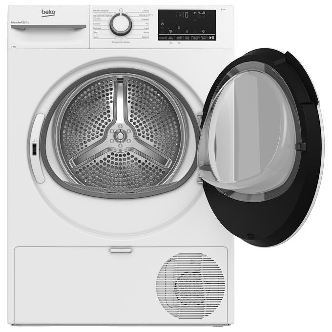 Beko BMT481WI Asciugatrice Pompa di Calore 8 Kg Classe A+++ Motore Inverter 15 Programmi 64 dB (84.6x59.8x60.7 cm) colore Bianco
