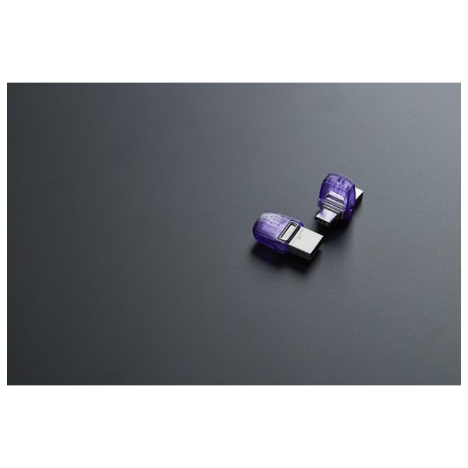 Kingston Technology DataTraveler microDuo 3C Chiavetta USB 256Gb Acciaio Inossidabile-Porpora