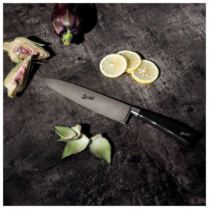 Berkel Elegance Coltello da Cucina Lucido Nero Set per Arrosti 3 Pezzi