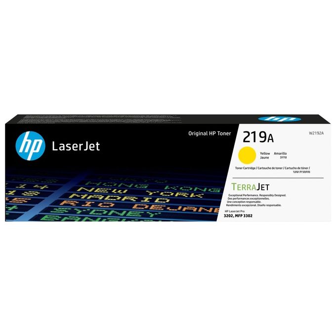 HP W2192A LaserJet 219A Toner Originale Resa Standard 1200 pagine colore Giallo
