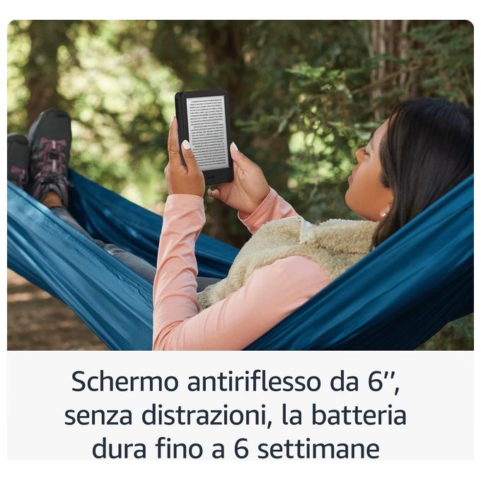 Amazon RS23CV Kindle Ebook Reader 6'' 16 GB Wi-Fi schermo antiriflesso illuminazione frontale regolabile colore Nero