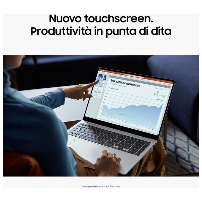 Samsung NP962XGK-KG1IT Galaxy Book4 Pro Notebook 16'' Intel Core Ultra 7 155H 16GB RAM 1TB SSD Windows 11 Pro colore Grigio