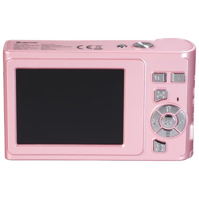 Denver 112170000030 DCA-4811RO Fotocamera Compatta 48 MP CMOS Full HD 1920 x 1080 Pixel Zoom 8x Schermo 2.8'' colore Rosa