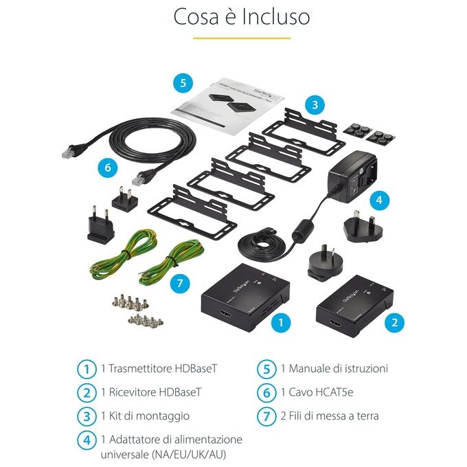 StarTech Extender HDMI via singolo Cat 5e-6 con Power-over-Cable da 70 m
