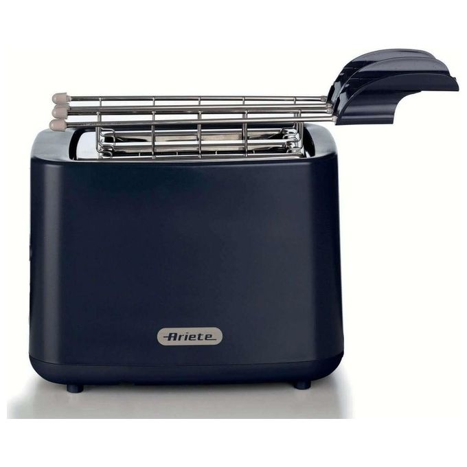 Ariete 157 Breakfast Tostapane 2 Fette 760W 7 Livelli di Doratura Pinze Acciaio Inox Pulsante Stop colore Nero