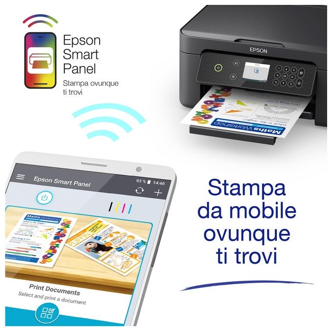 Epson C11CK65403 Expression Home XP-4200 Stampante Multifunzione Inkjet A4 Stampa Copia Scansione Fronte Retro WiFi AirPrint Display 6.2 cm colore Nero