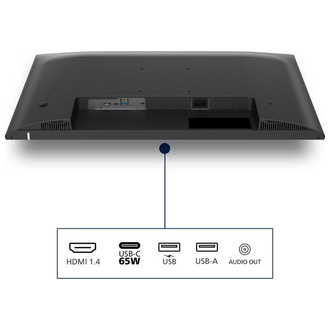 PHILIPS 27E1N1600AE Serie 1000 Monitor 27'' IPS QHD 2560x1440 100Hz 4ms GtG USB-C Hub Altoparlanti Integrati VESA Regolazione Altezza colore Nero