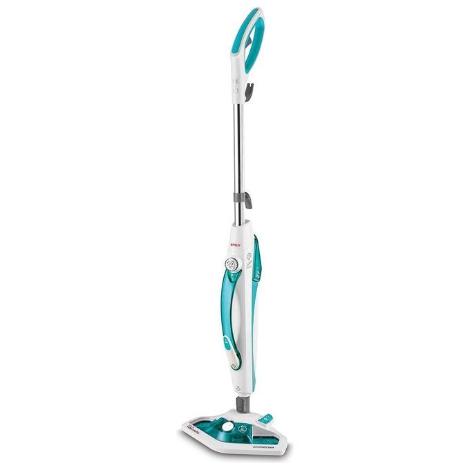 Polti PTEU0282 Vaporetto SV450_Double Scopa a Vapore 2 in 1 Capacita' 300 ml Potenza 1500 W Filtro Anitcalcare Bianco-Verde