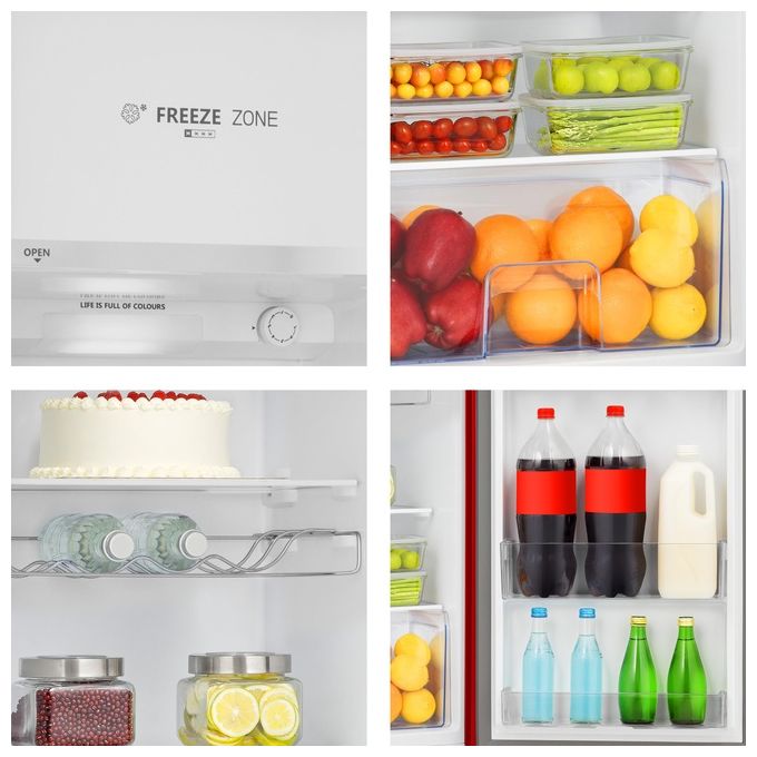 Hisense RR220D4ERE Frigorifero Monoporta 165 L 126.5 cm Classe E 37 dB Congelatore 4 Stelle LED colore Rosso