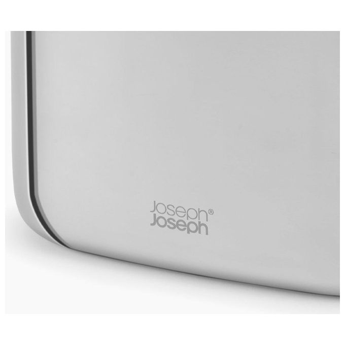 Joseph Joseph 70581 EasyStore Portaspazzolino Libera Installazione in Acciaio Inossidabile con 4 Scomparti per Spazzolini e Dentifricio colore Acciaio Inossidabile