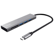 Trust Halyx Lettore di Schede Rapido Usb-C Hub e Card Reader
