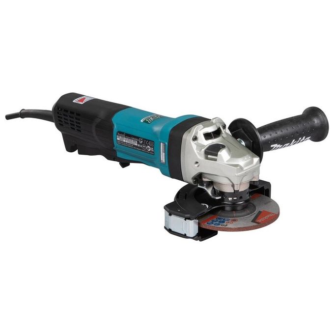Makita GA5093X01 Smerigliatrice angolare 125 mm 1900 W Velocita' Regolabile 2800-11500 rpm Sistema SJS II Soft Start colore Nero
