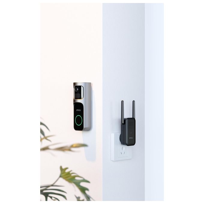 Imou DB-2SP-3T0W-DS2S Doorbell 2S Kit Videocitofono Wi-Fi 2K 3MP Batteria 5000 mAh Visione Notturna IR colore Nero