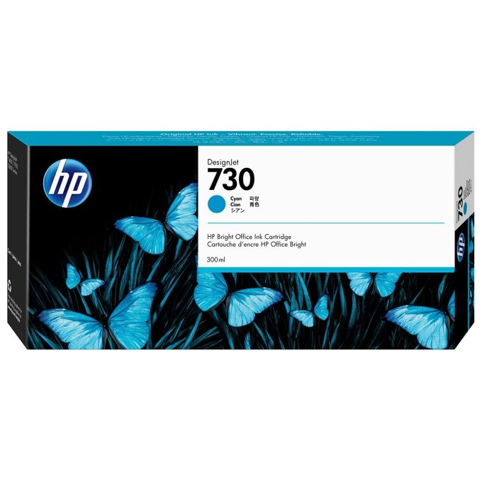 HP 730 cartuccia inchiostro originale 300 ml alta capacita' ciano DesignJet T1700, T1700 PostScript, T1700dr, T1700dr PostScript