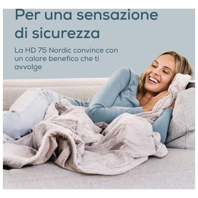Beurer HD75 Cosy Nordic Termocoperta Elettrica 180x130 cm 100W 6 livelli temperatura Lavabile colore Taupe