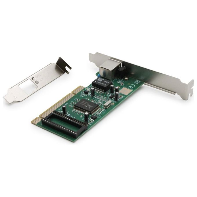 Digitus Scheda Aggiuntiva Di Rete Gigabit Pci 10-100-1000 32 Bit Con Bracket Aggiuntivo Low Profile