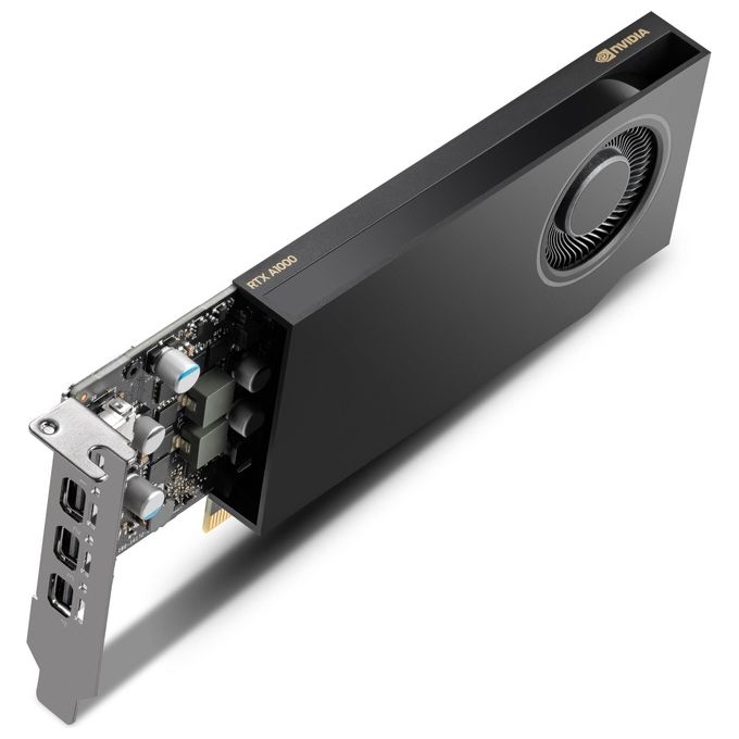 PNY VCNRTXA1000-SB RTX A1000 Scheda Grafica 8 GB GDDR6 PCI Express x8 4.0 4 Mini DisplayPort Risoluzione 7680 x 4320 Pixel colore Nero