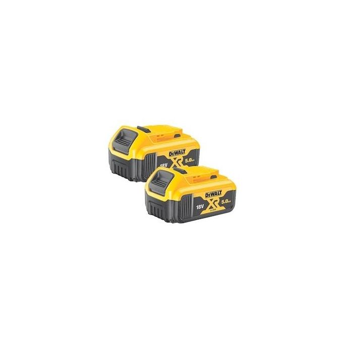DEWALT DCB184P2-XJ Kit di Avviamento a Batteria 18 V 2 Pezzi 5 Ah Compatibile con Utensili XR Li-Ion colore Nero