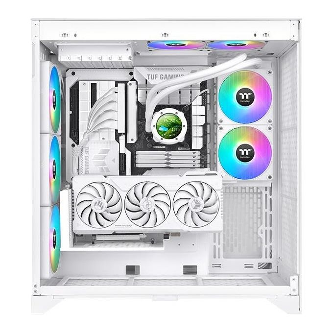 Thermaltake CL-W425-PL12SW-A TH240 V2 Ultra EX ARGB Raffreddatore a Liquido All-In-One 240mm con Display LCD 480x480 e Ventole CT120 EX ARGB Sincronizzate colore Bianco
