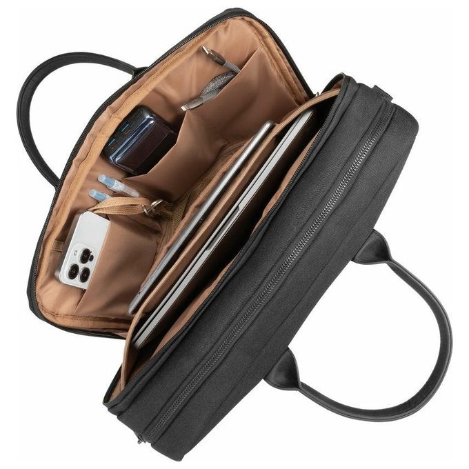 Rivacase 8134 Clark ECO Borsa Porta PC 15.6'' Impermeabile Poliestere Riciclato RPET colore Nero