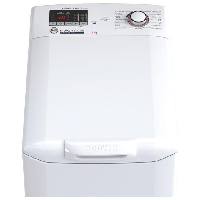 Hoover H3T 272D3-1-11 Lavatrice a carico dall'alto 7kg Classe C 1200 giri 16 programmi NFC Sensore Kilo detector Bianco