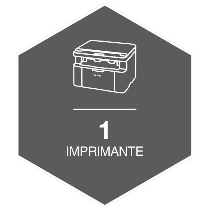 Brother DCP-1612W Stampante Multifunzione Laser Wi-Fi con 5 Toner TN1050 Inclusi