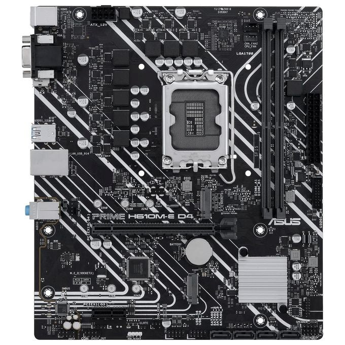 Asus PRIME H610M-E D4-CSM Scheda Madre micro ATX Intel H610 LGA 1700 DDR4 64 GB 2x M.2 USB 3.2 Gen 1 Gigabit Ethernet colore Nero