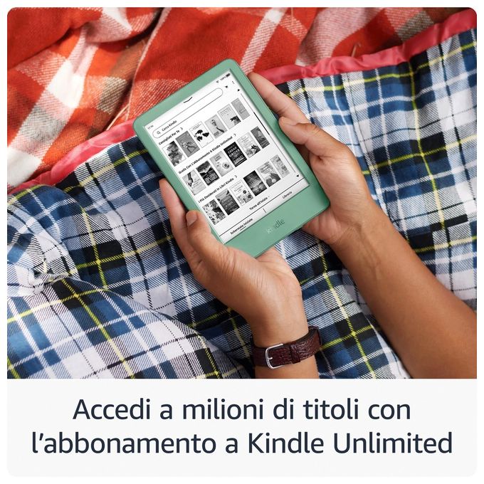 Amazon RS23CV Kindle E-Reader 6'' 16GB Wi-Fi illuminazione frontale regolabile schermo antiriflesso colore Verde Matcha
