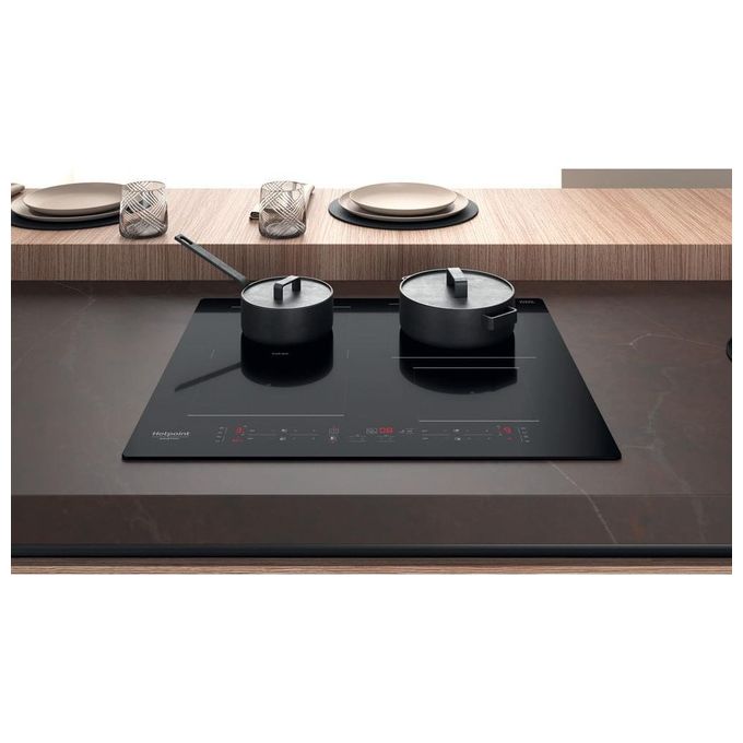 Hotpoint HB 3160C NE Piano cottura a induzione 59 cm 4 zone Flexi Duo Touch 7200 W colore Nero