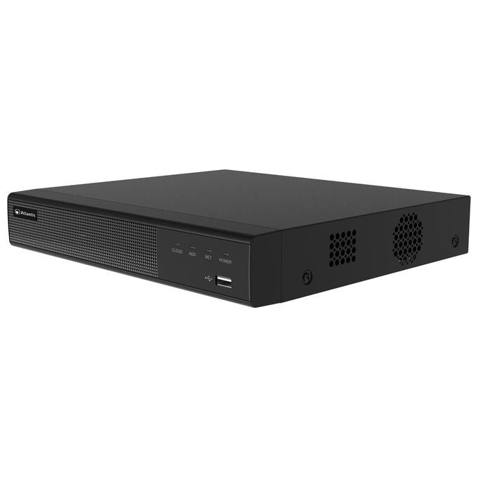 ATLANTIS A11-NVR0904P-AK NVR 9 Canali 4 PoE 8MP 25FPS Switch PoE 45W HDMI 4K VGA Supporto PTZ