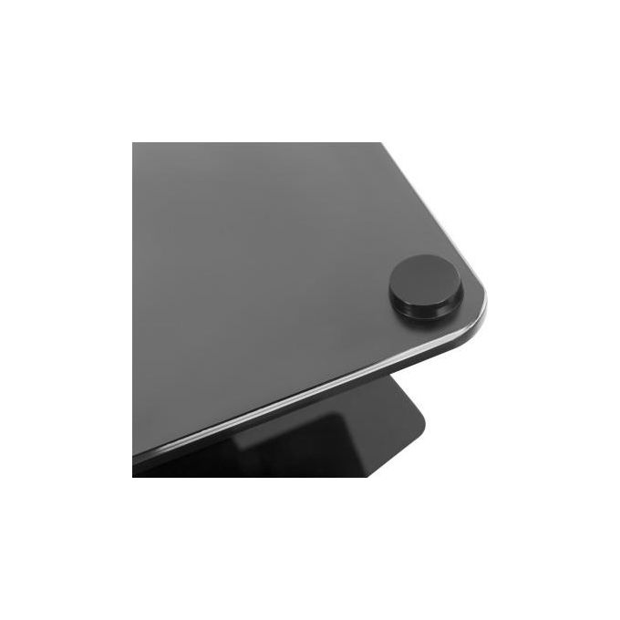 NVS LCD70 Supporto TV da pavimento orientabile per TV 37''-70'' con base in vetro temperato altezza regolabile su 3 posizioni VESA fino a 600x400 mm colore Nero