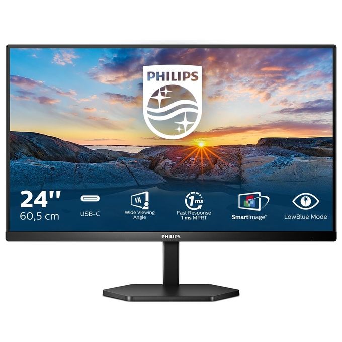 Philips 24E1N3300A-00 Serie 3000 Monitor Gaming 23.8'' IPS Full HD 1920x1080 75Hz 4ms USB-C Hub AMD FreeSync colore Nero