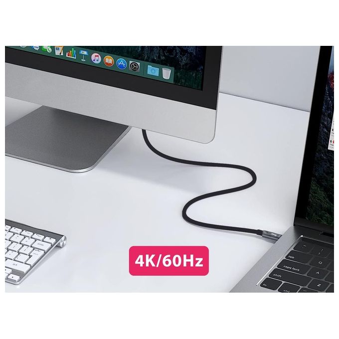 Equip 119461 Cavo Ottico Attivo USB-C a USB-C 5 m 10 Gbps 4K@60Hz PD 60W colore Nero