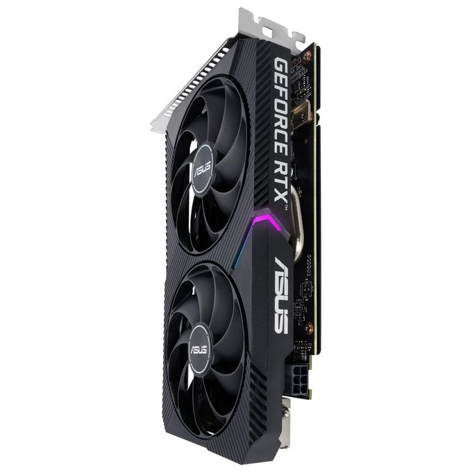 Asus DUAL-RTX3050-O8G-V2 Dual Scheda Grafica NVIDIA GeForce RTX 3050 8 GB GDDR6 128 bit 14 Gbps PCI Express 4.0 2560 CUDA OC Edition colore Nero