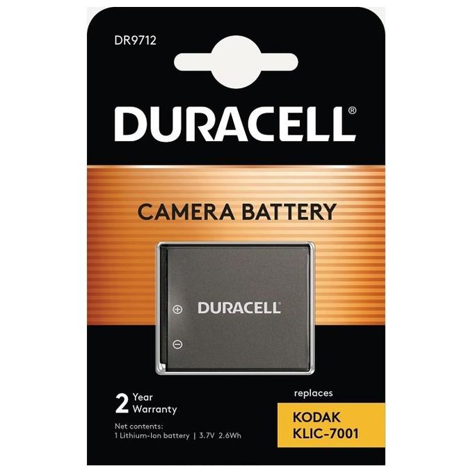 Duracell Batteria Ioni di Litio 700mAh per Kodak KLIC-7001
