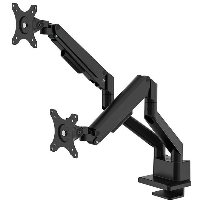 Neomounts DS70-250BL2 NEXT Slim Braccio per Monitor 2 Schermi Fino a 32'' Regolazione Molla a Gas 180° Stop colore Nero