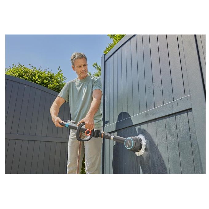 Gardena 14847-20 Spazzola a disco soft per idropulitrici AquaBrush Setole in nylon morbido larghezza 17 cm colore Grigio-Turchese