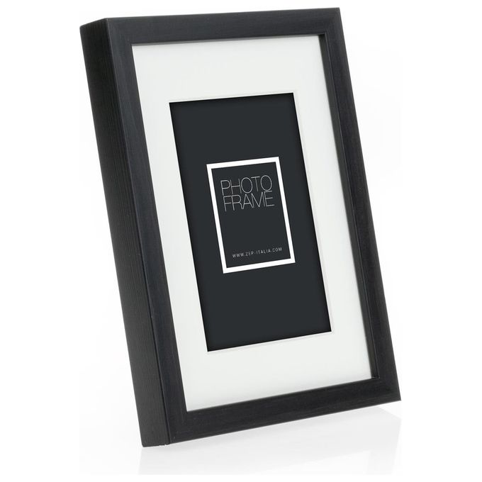 Zep Portafoto Malmo Black 15x20-20x30cm in Legno con Passepartout