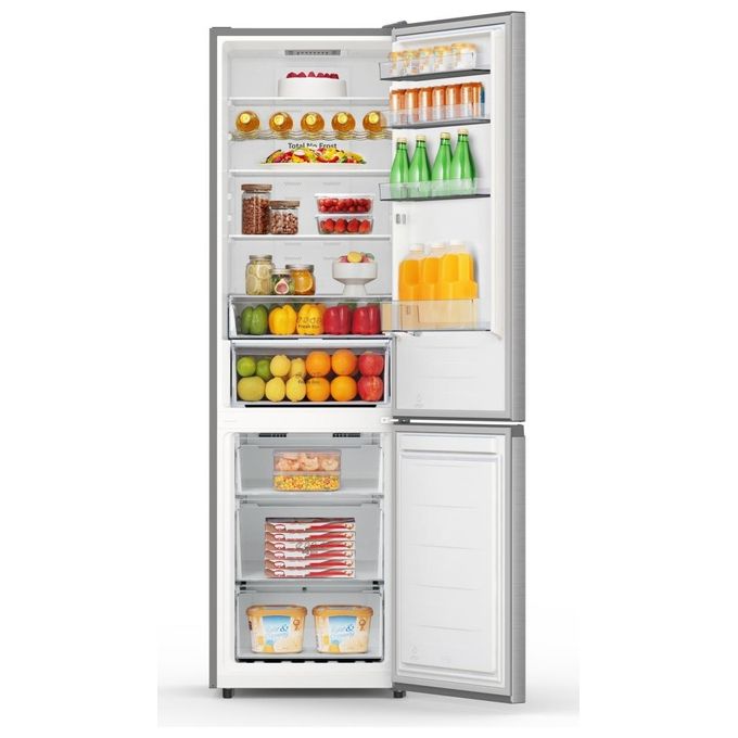 Hisense RB440N4ACA Frigorifero Combinato 336 L 201,7 cm Classe A 35 dB Total No Frost Inverter colore Inox